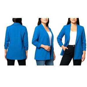 NEW Dakota Blue Women's Open Front Crepe Blazer size XXL Blue